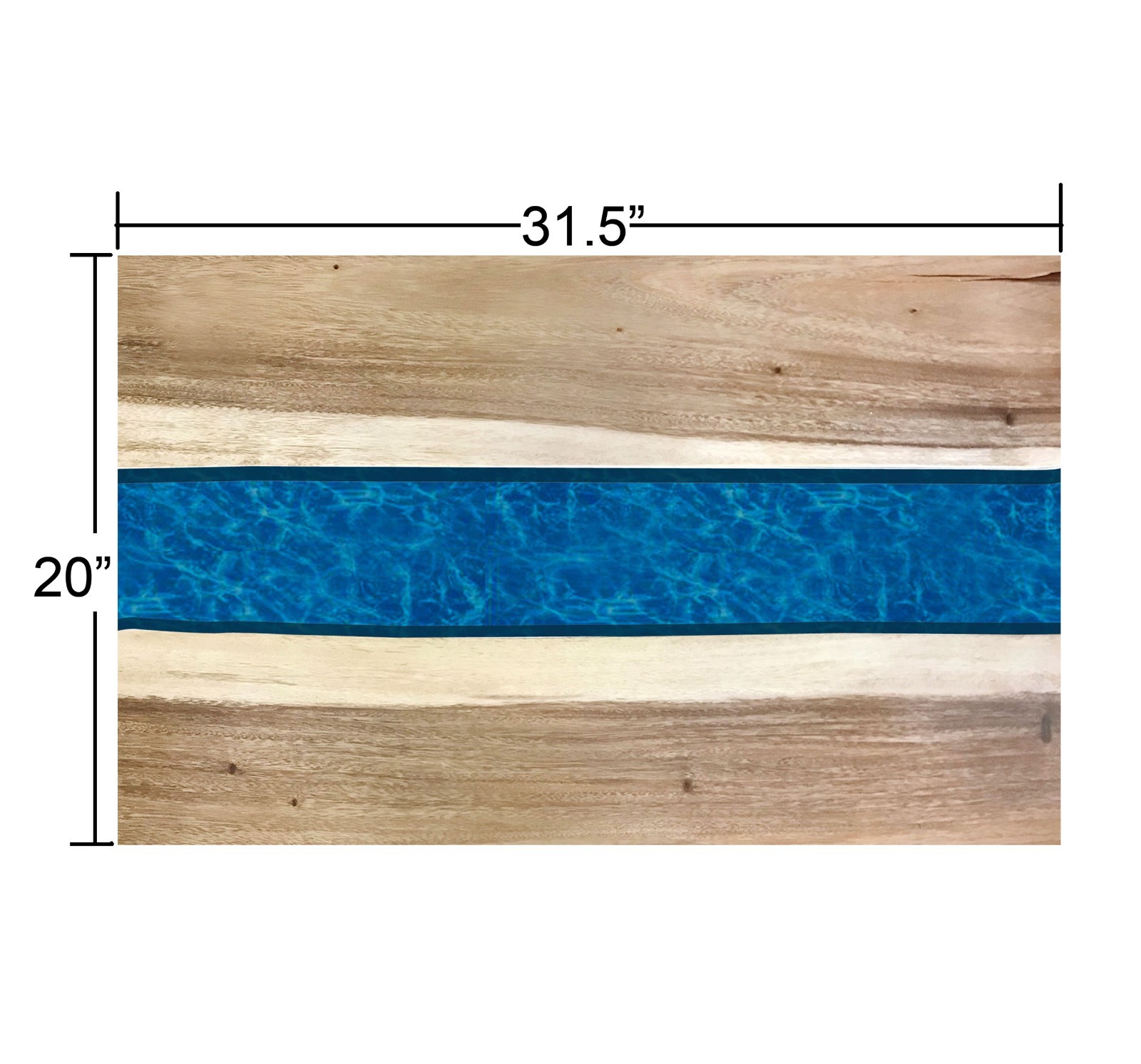 Natural Solid Wood Slab Table Top Rectangle DIY for Live Edge Coffee Side Table