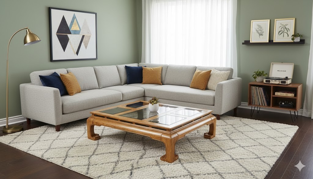 Lacquer Ming Style Chow Leg Burl hardwood coffee table