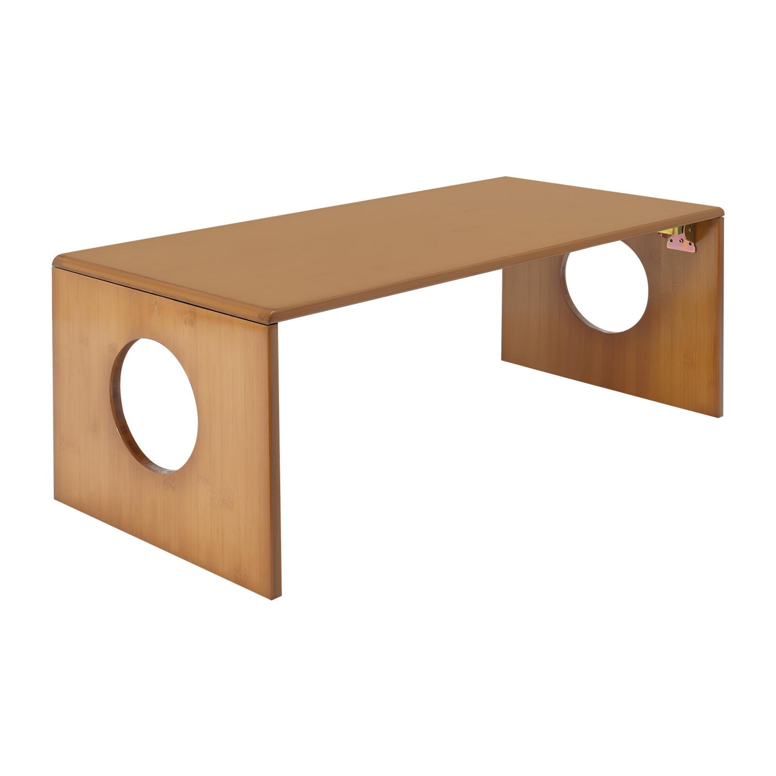 Folding Low Floor Coffee Table Foldable Portable For Sitting On The Floor Brown