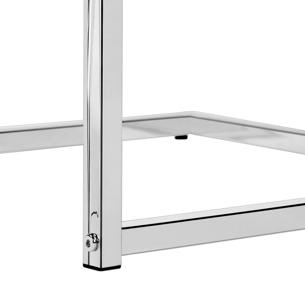 C Table Thick Panel Top Accent Table White – EveryRoom: Glossy Finish,