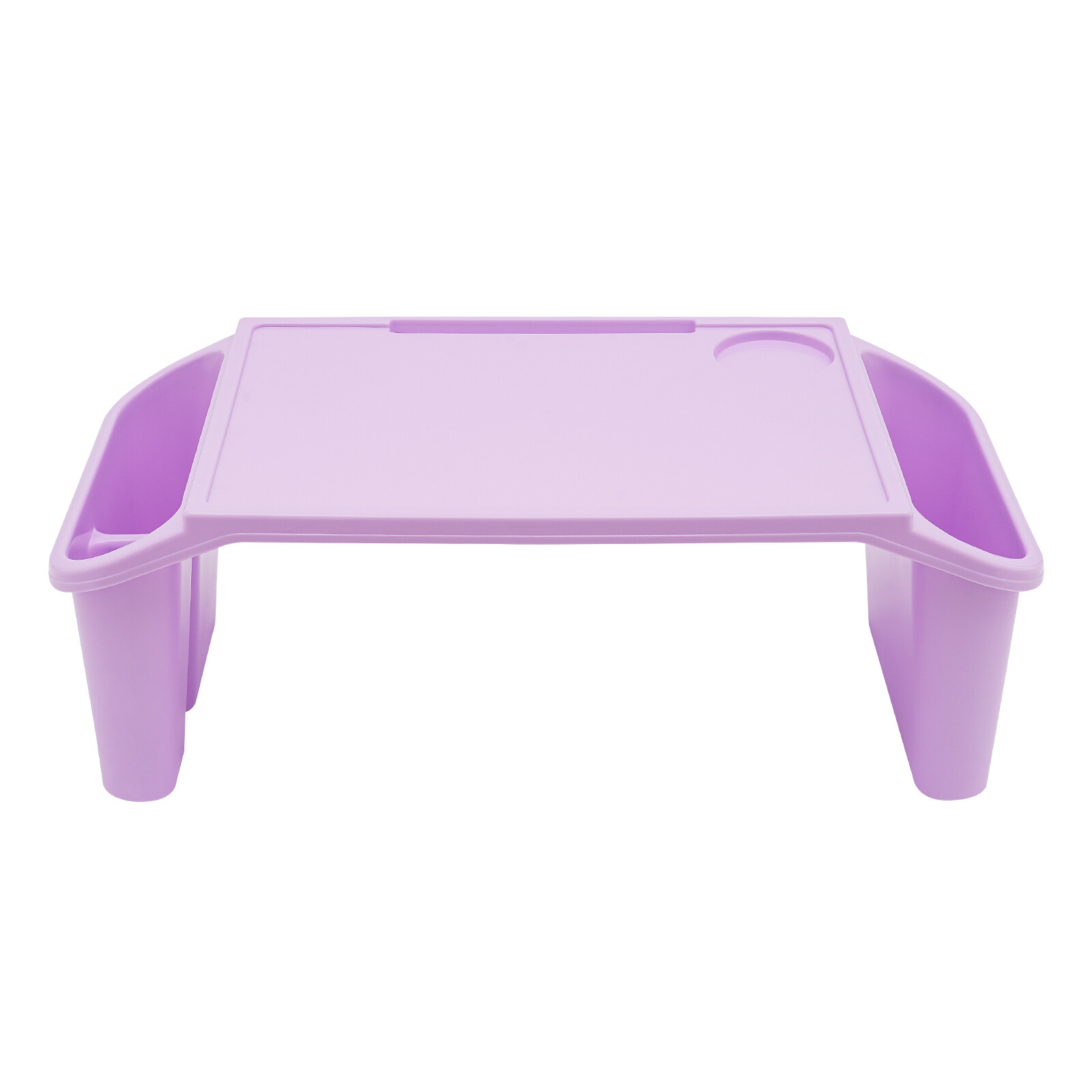 4 Pcs Kids Lap Desk Tray, Plastic Breakfast Laptop Trays with Side Pockets