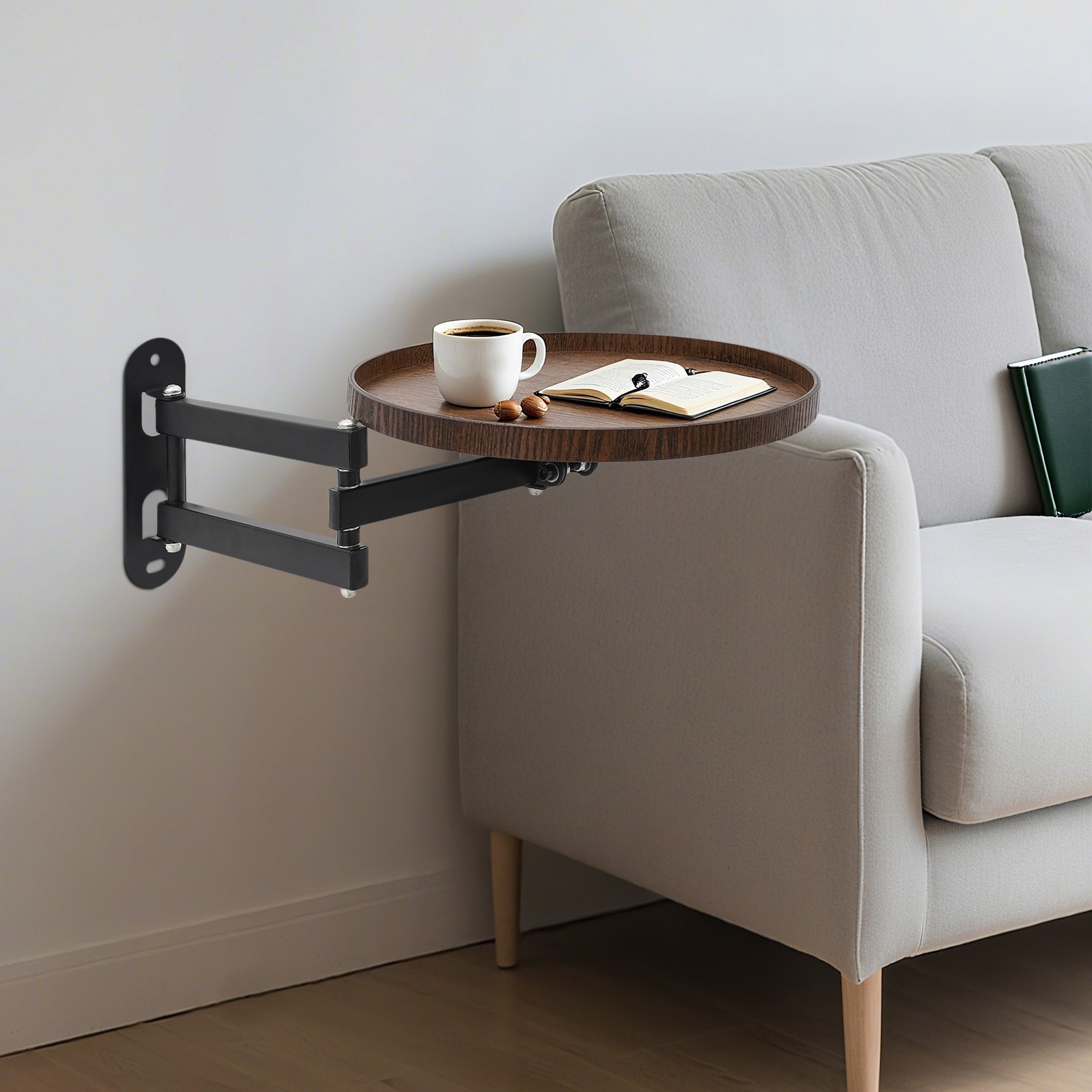 Wall Mount Folding Table Wood Retractable Desk Coffee Table Bedroom Living Room