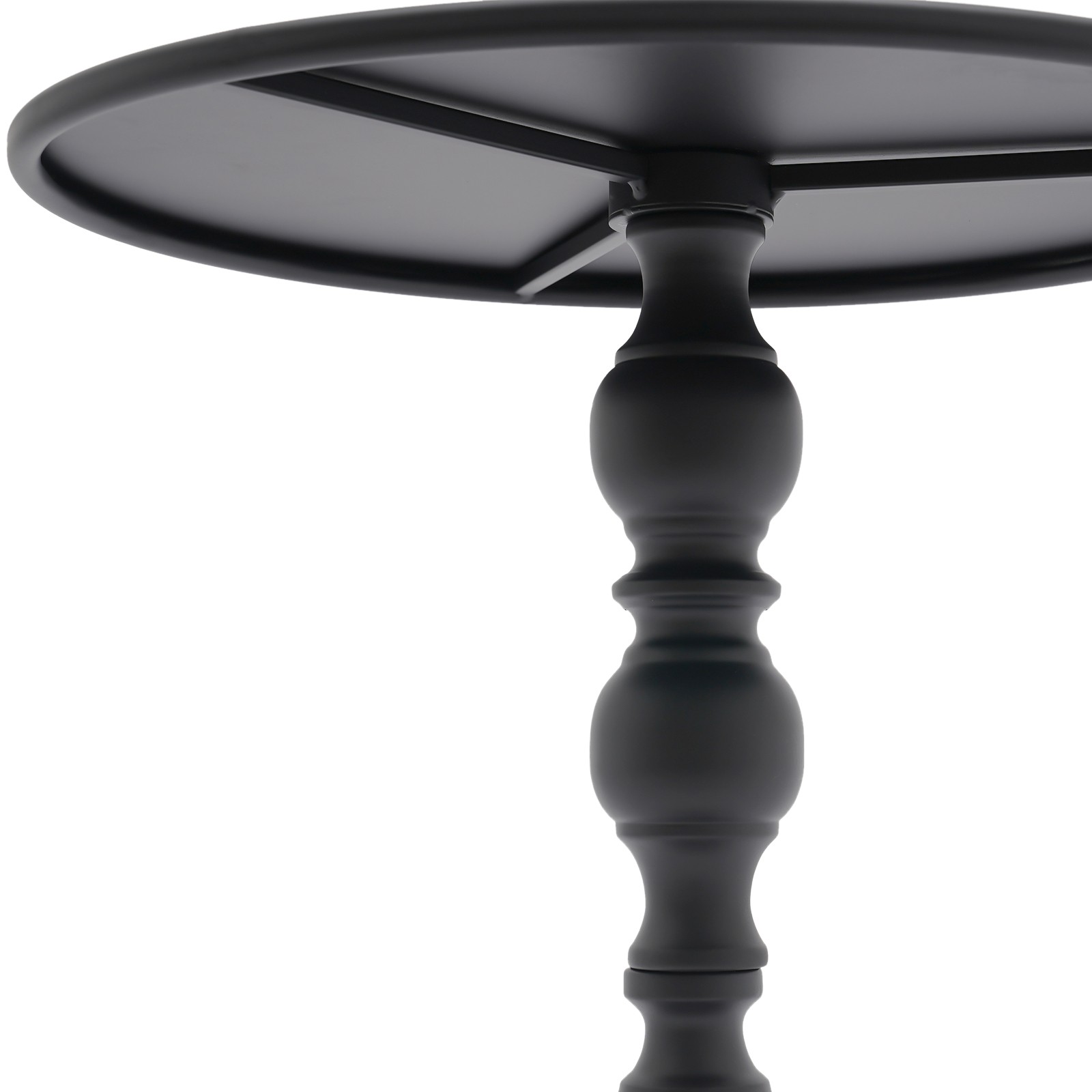 Retro Round Side Table – Durable Carbon Steel Accent Table for Home and Office