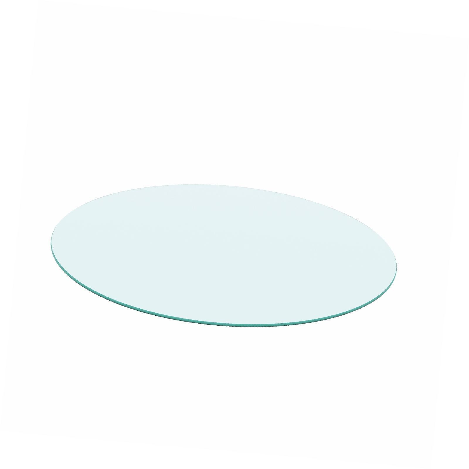 High-Quality 36-Inch Tempered Glass Table Top, Glossy Polished Edge, Perfect for