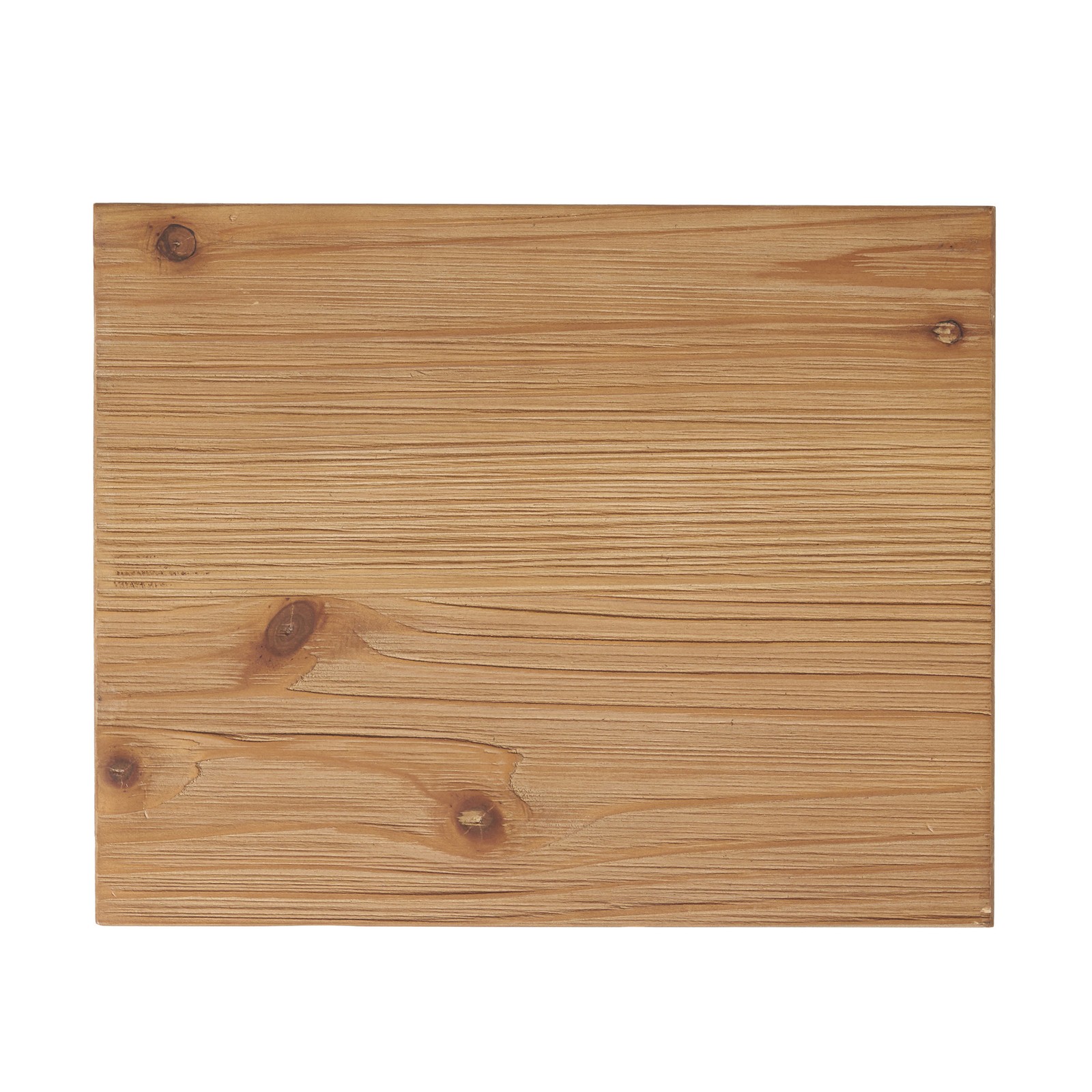 C-shaped coffee table – natural color, dark iron base and natural cedar top