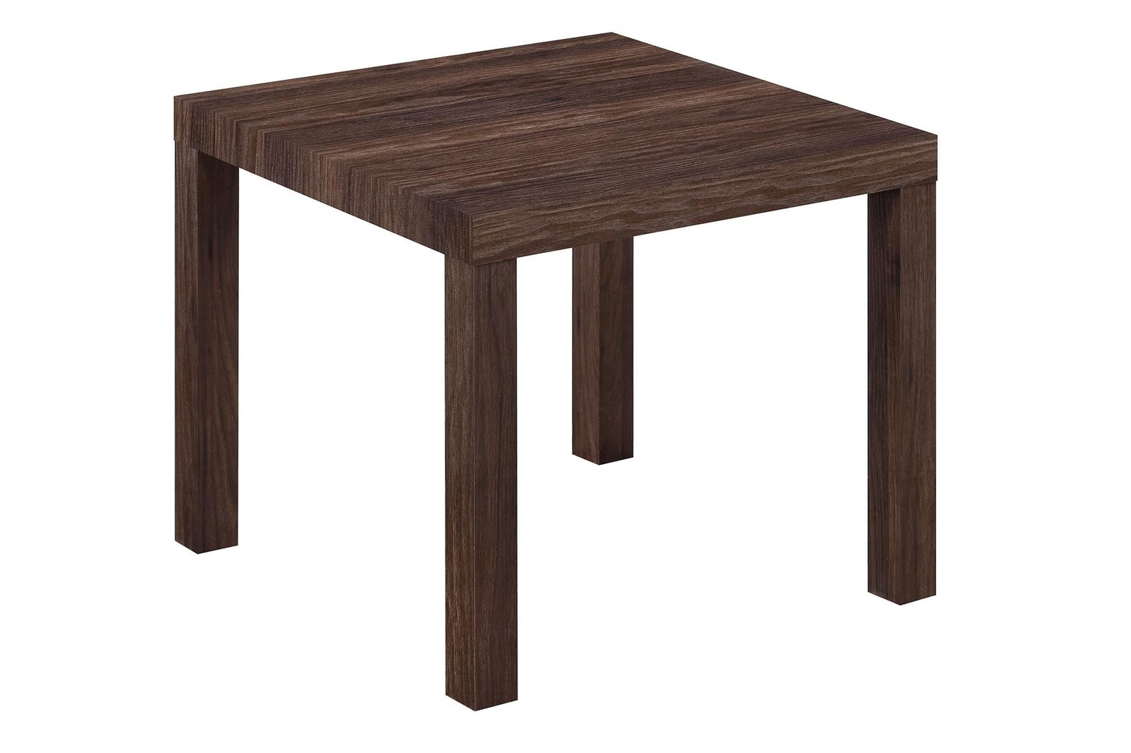 Black Oak Parsons End Table W/ PVC Laminate & Water Resistant Minimalist Design