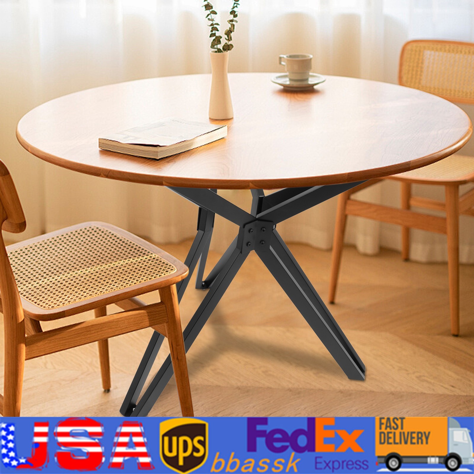 Metal Table Base 26*28.4in Heavy Duty Legs for Glass Marble Wood Table Tops