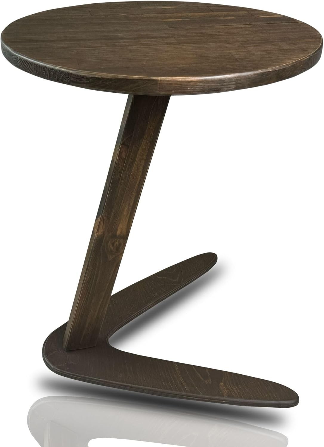 C-Shaped Handmade Solid Wood End Table Side Table Couches Sofa Tables Slide New