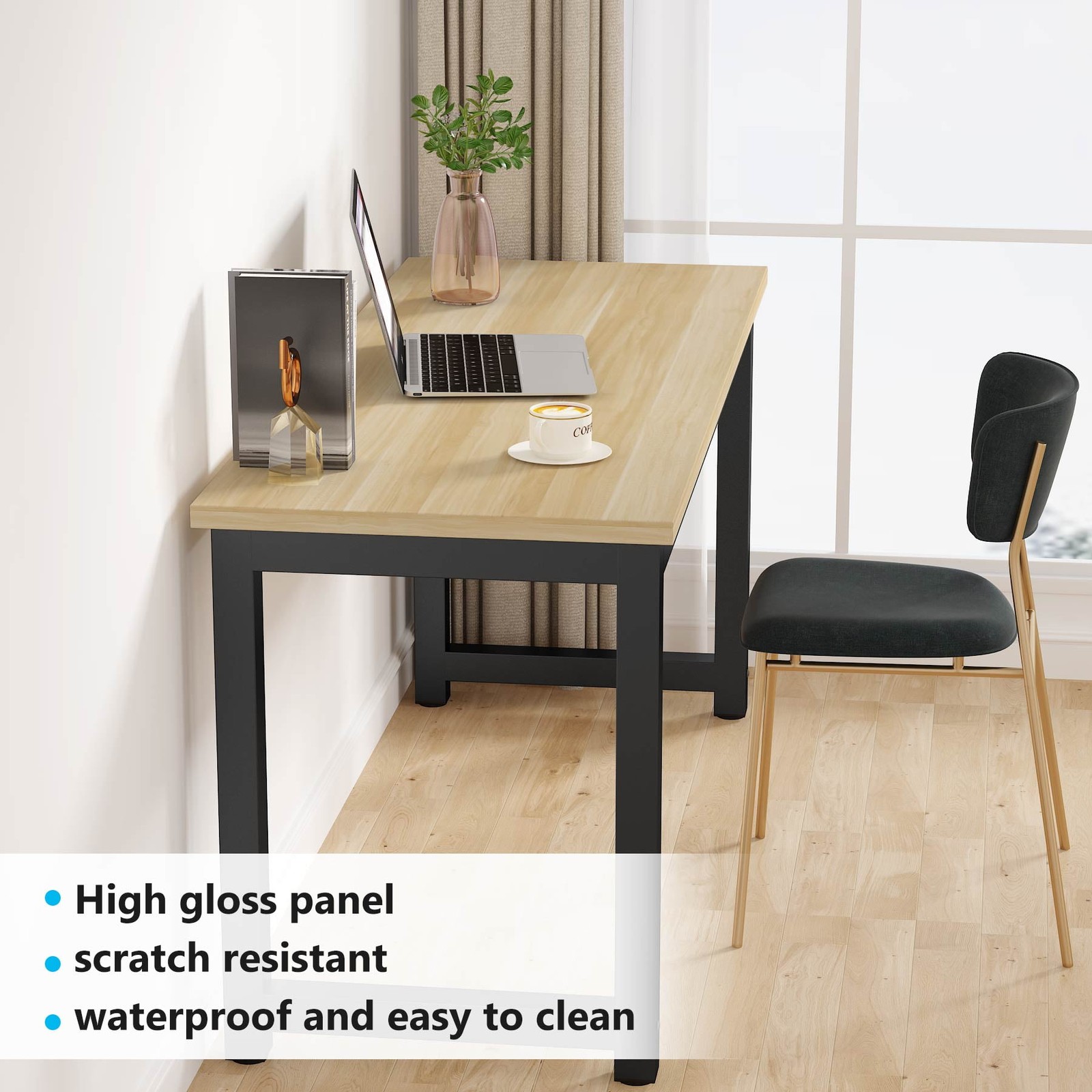 63″ Computer Desk Large Office Desk Computer Table Study Writing Desk for Office