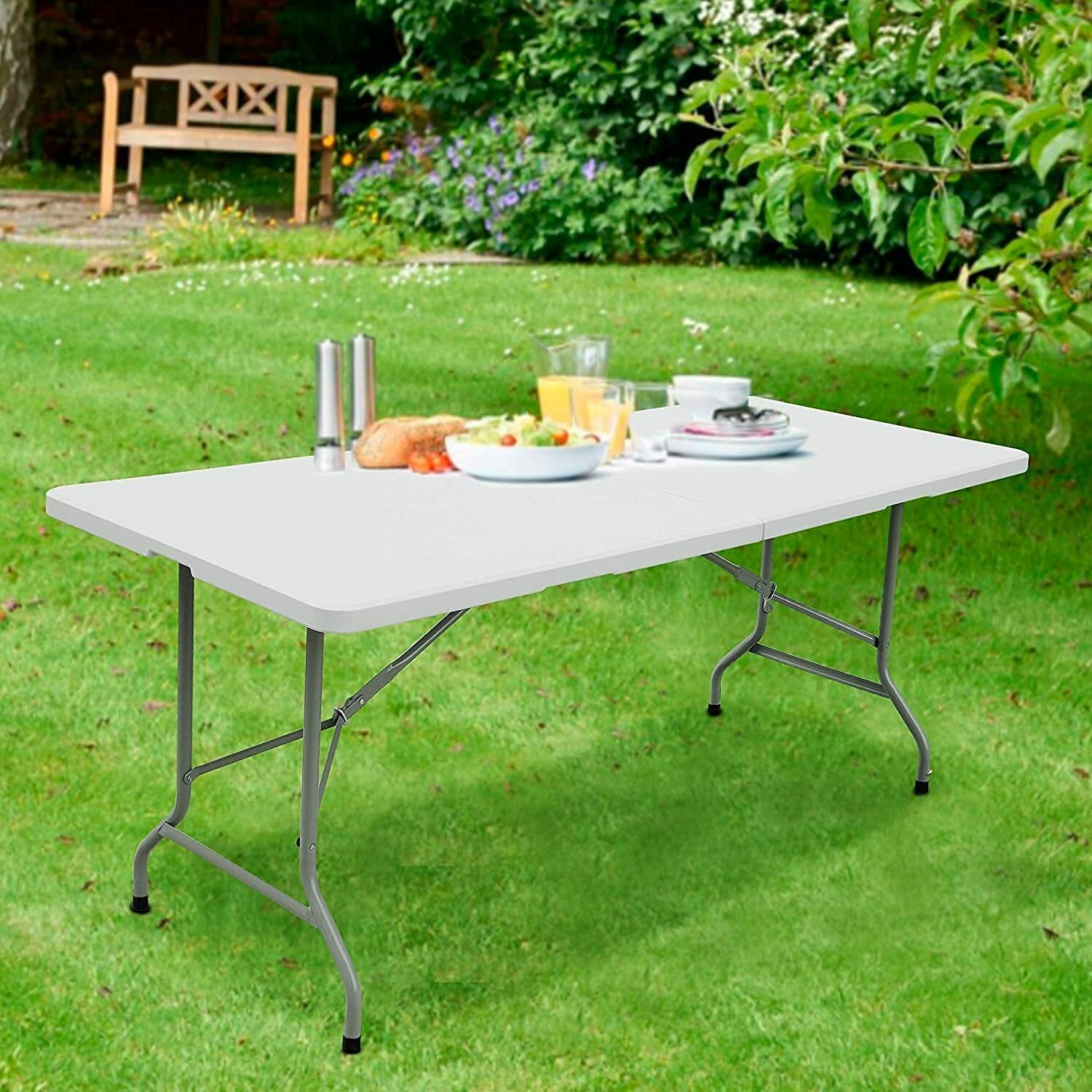 Bi-Folding Table Indoor Outdoor Heavy Duty Portable (4ft ,6ft,8ft)