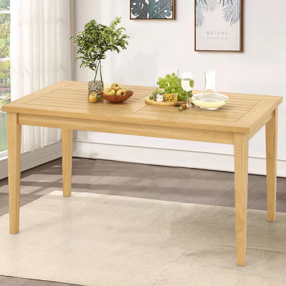 35.5in x 20in x 18in Teak Wood Slatted Outdoor Coffee Table 90lb