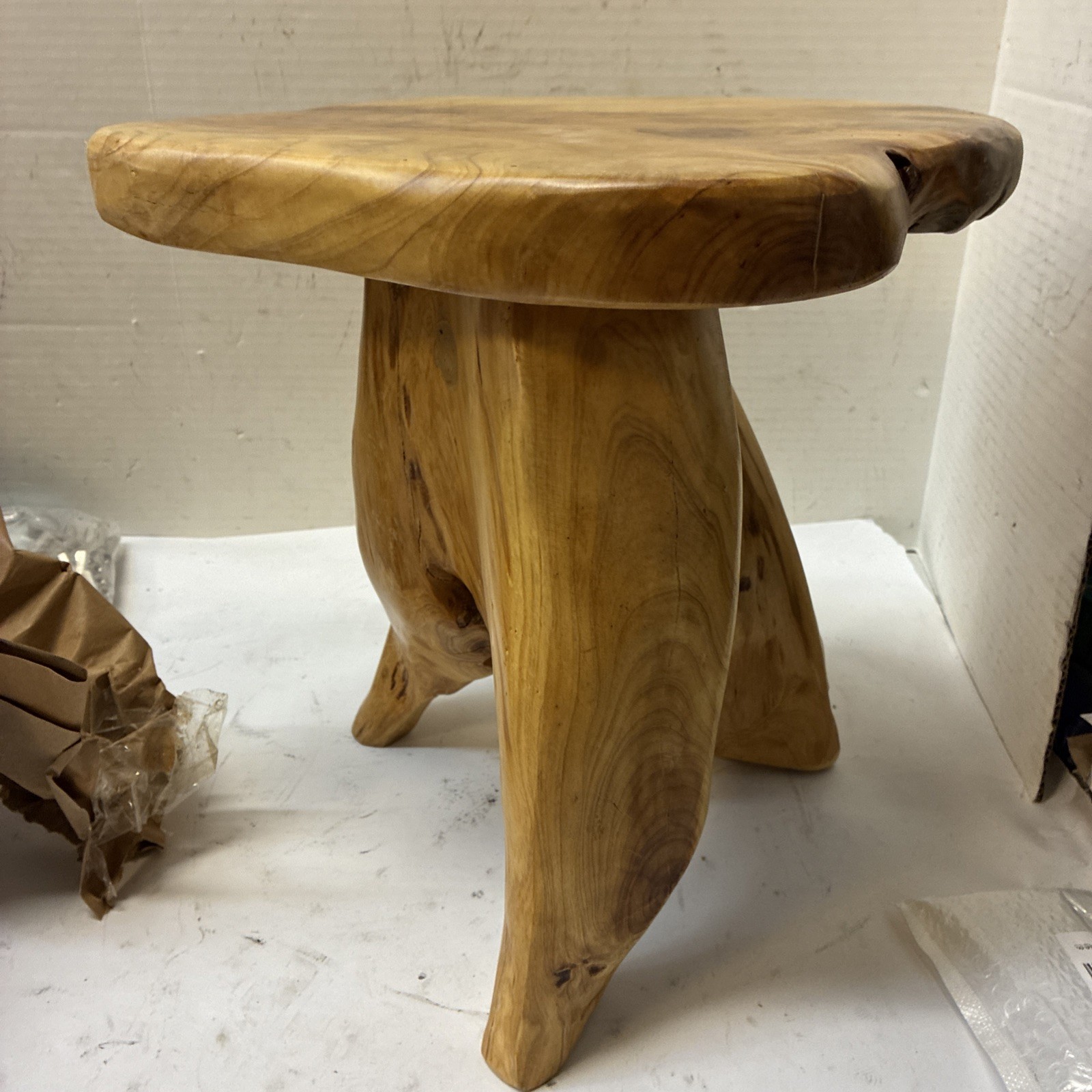 Cedar Root Natural Stool Mushroom Reclaimed Hard Side Table Stand Foot Wood End