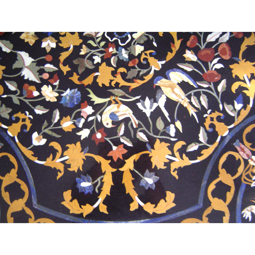 48″ Marble dining Table Top Handmade marquetry handmade Pietra dura Inlay