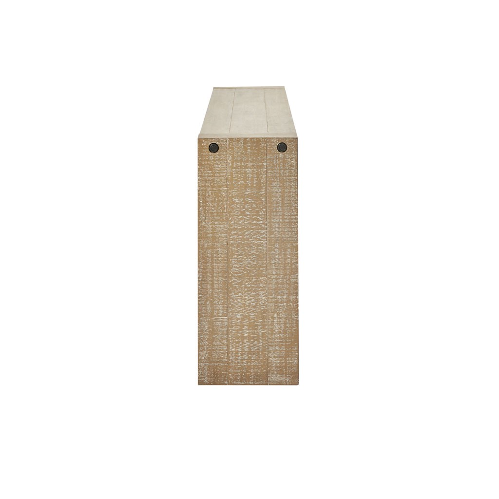 Modern solid wood multi-functional control console table – Natural color