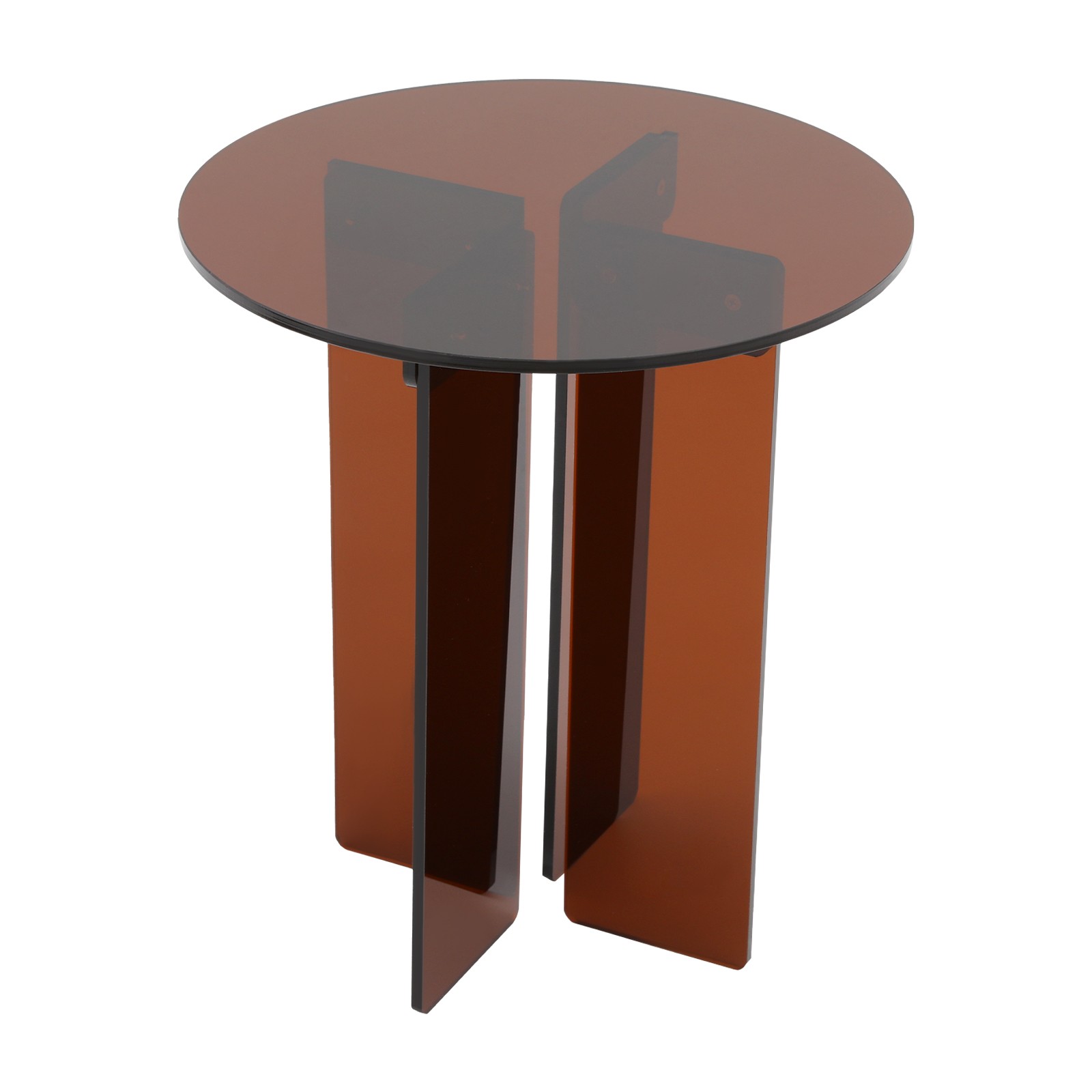 15.7in Minimalist Acrylic Coffee Table Round Side Table for Living Room, Office