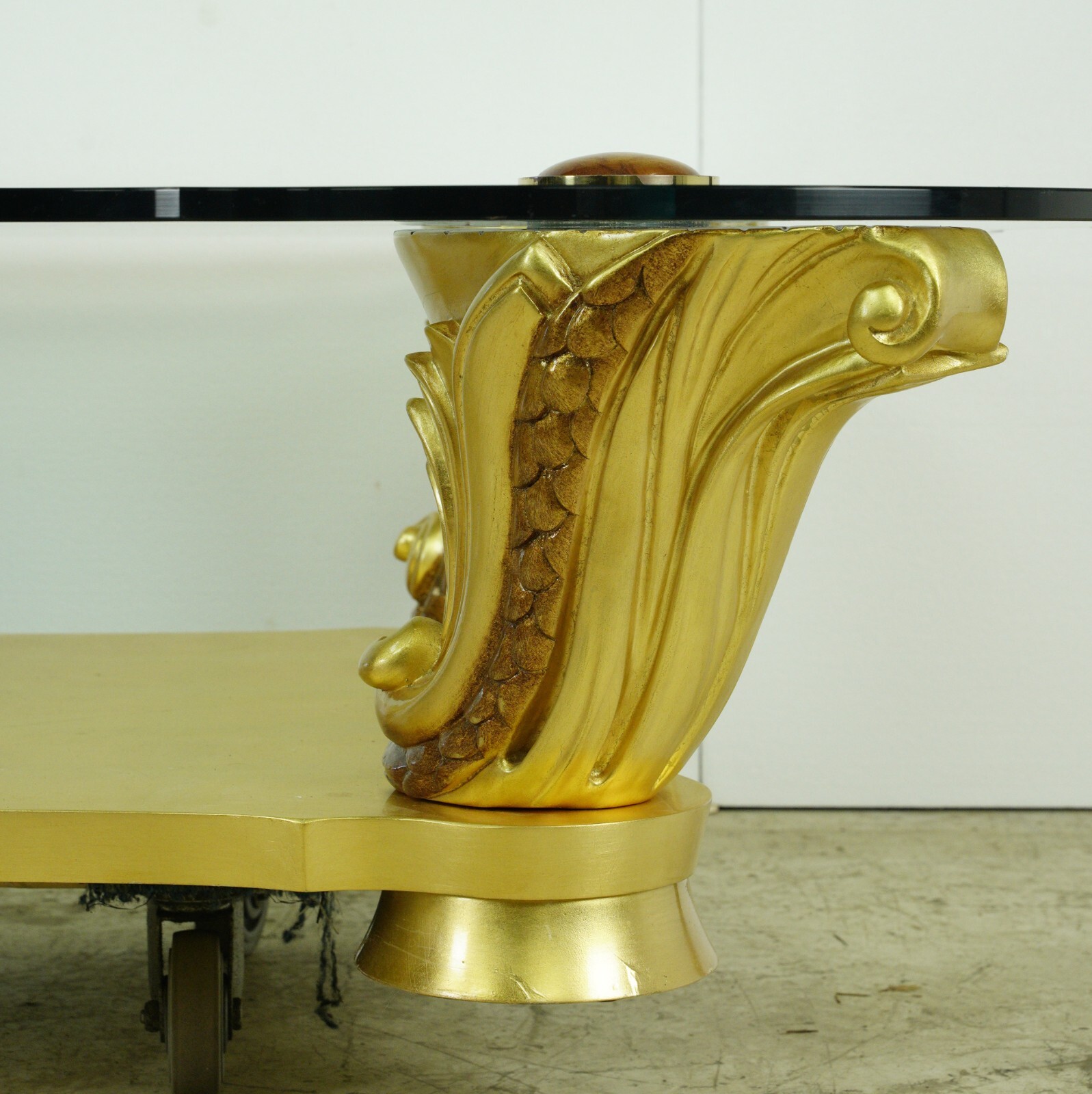 Art Deco Colombostile Il Gusto Dei Principi Glass Top Gold Coffee Table
