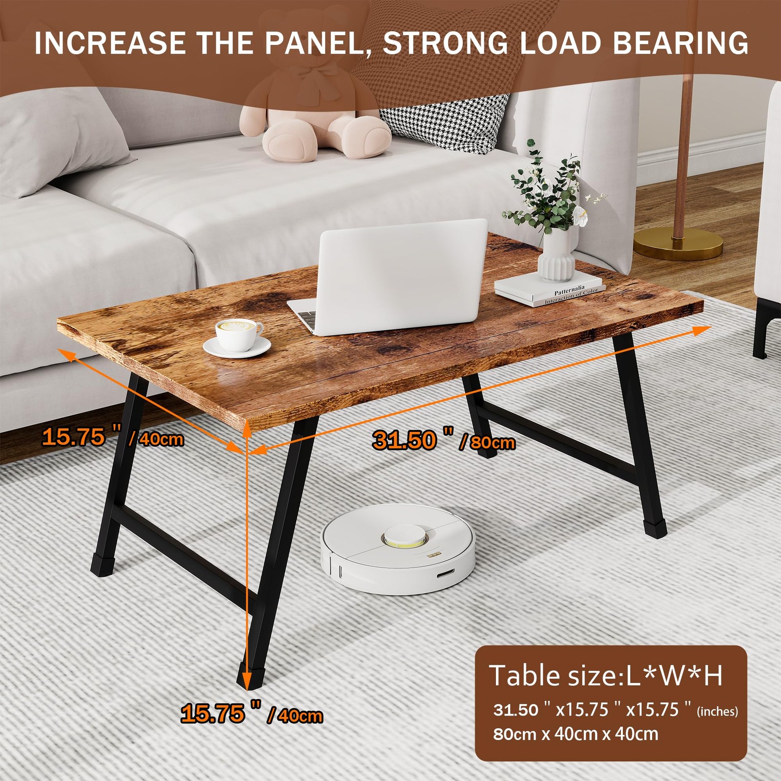 Foldable Rectangular Coffee Table – Stylish and Functional Folding Table for …