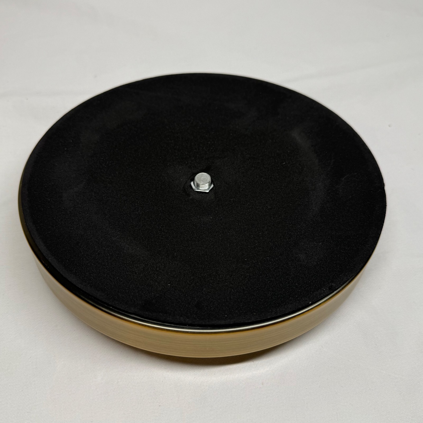 Adjustable Height Pedestal Side Table w/ Gold Base, Round Marble Top & Coasters