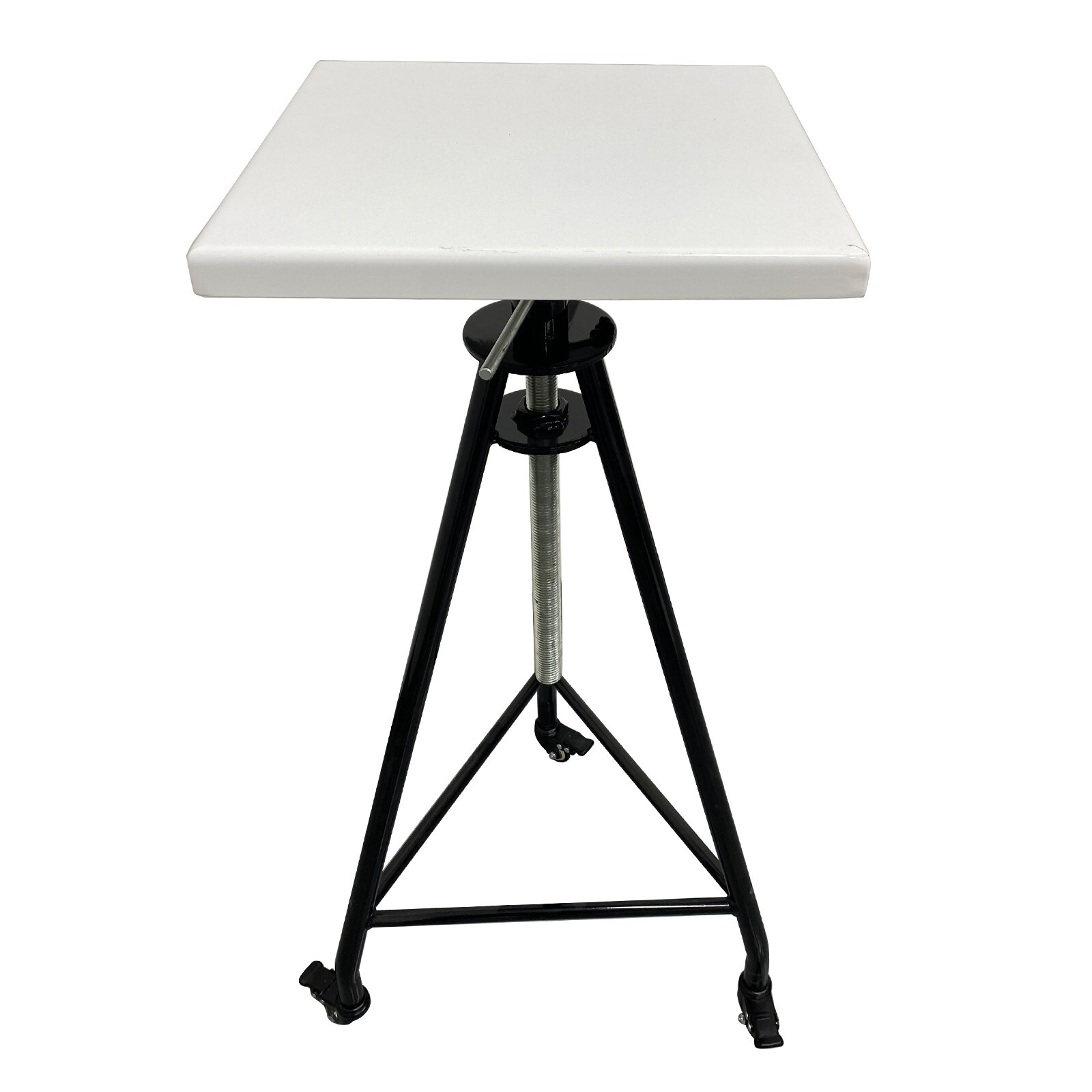 15*15in Table Manual Height Adjustable Sculpture Turntable Iron Triangle