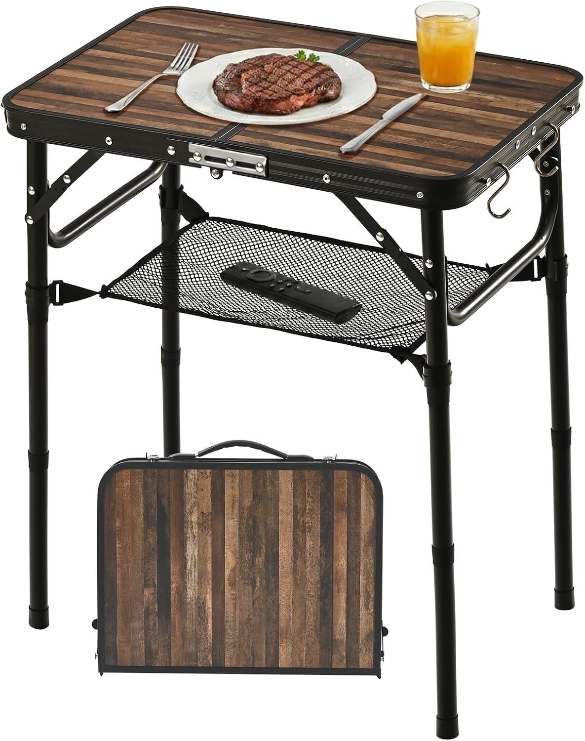 Versatile Portable TV Dinner Table with Detachable Storage – Indoor & Outdoor
