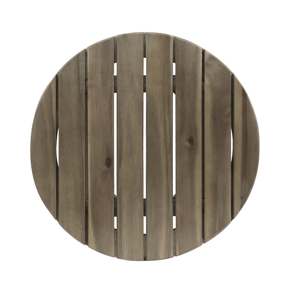 Outdoor Side Table 16″ Acacia Wood Teak Finish Patio
