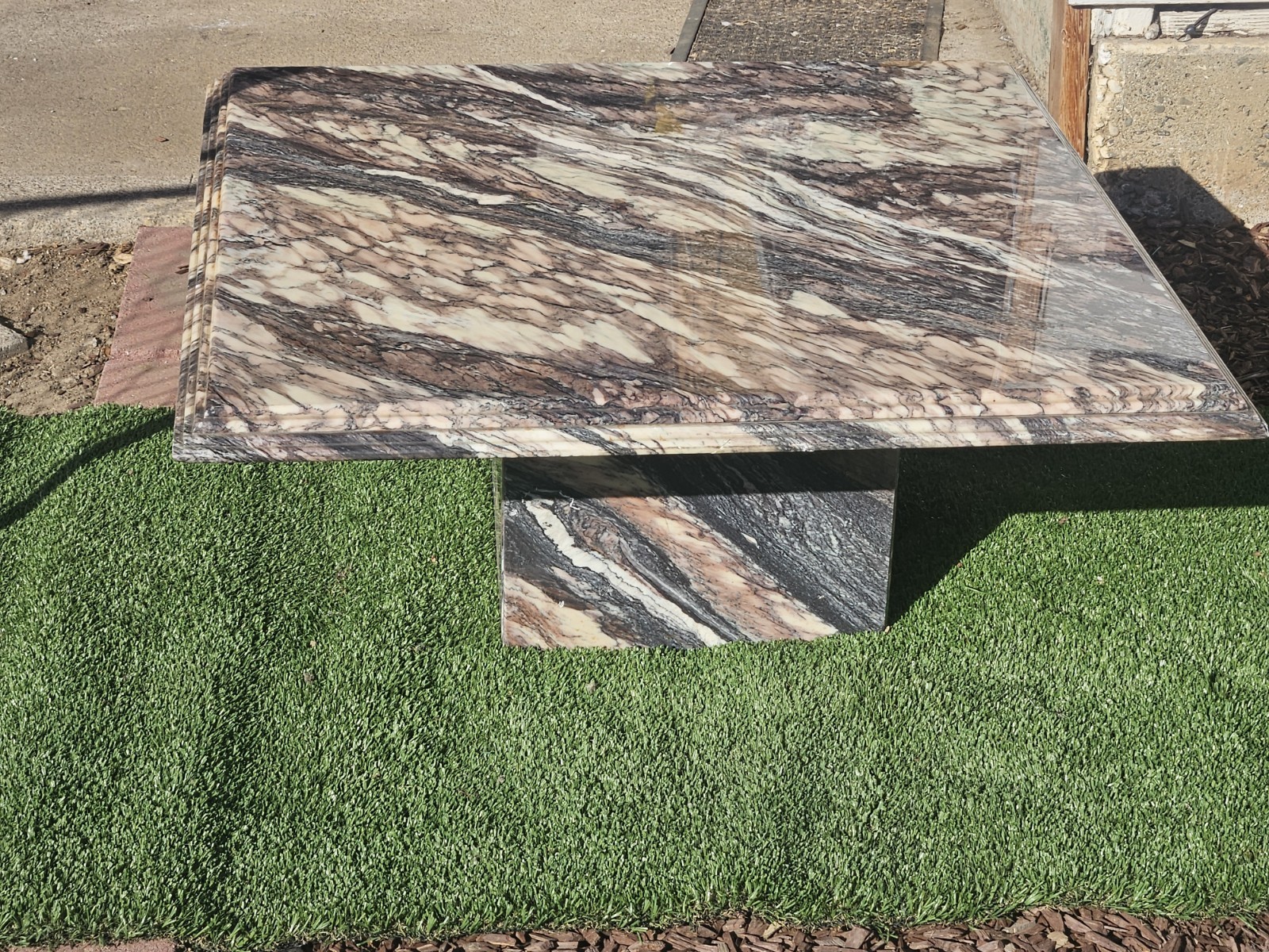 Solid Marble Table 39x39x17 In Modern Design Coffee Table