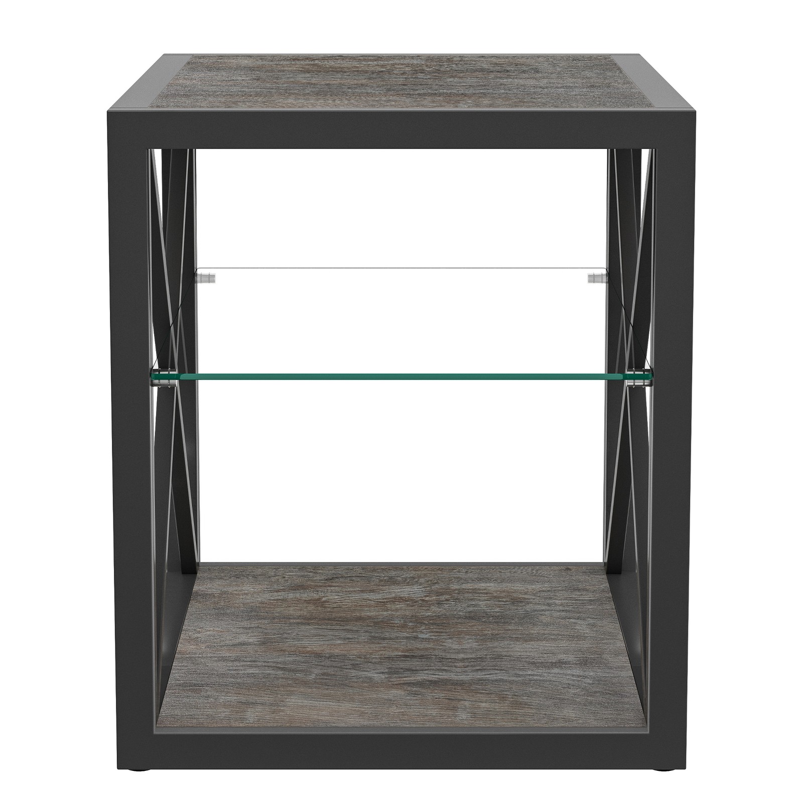 Modern End Table Nightstand Industrial Style Side Table for Bedroom &Living Room