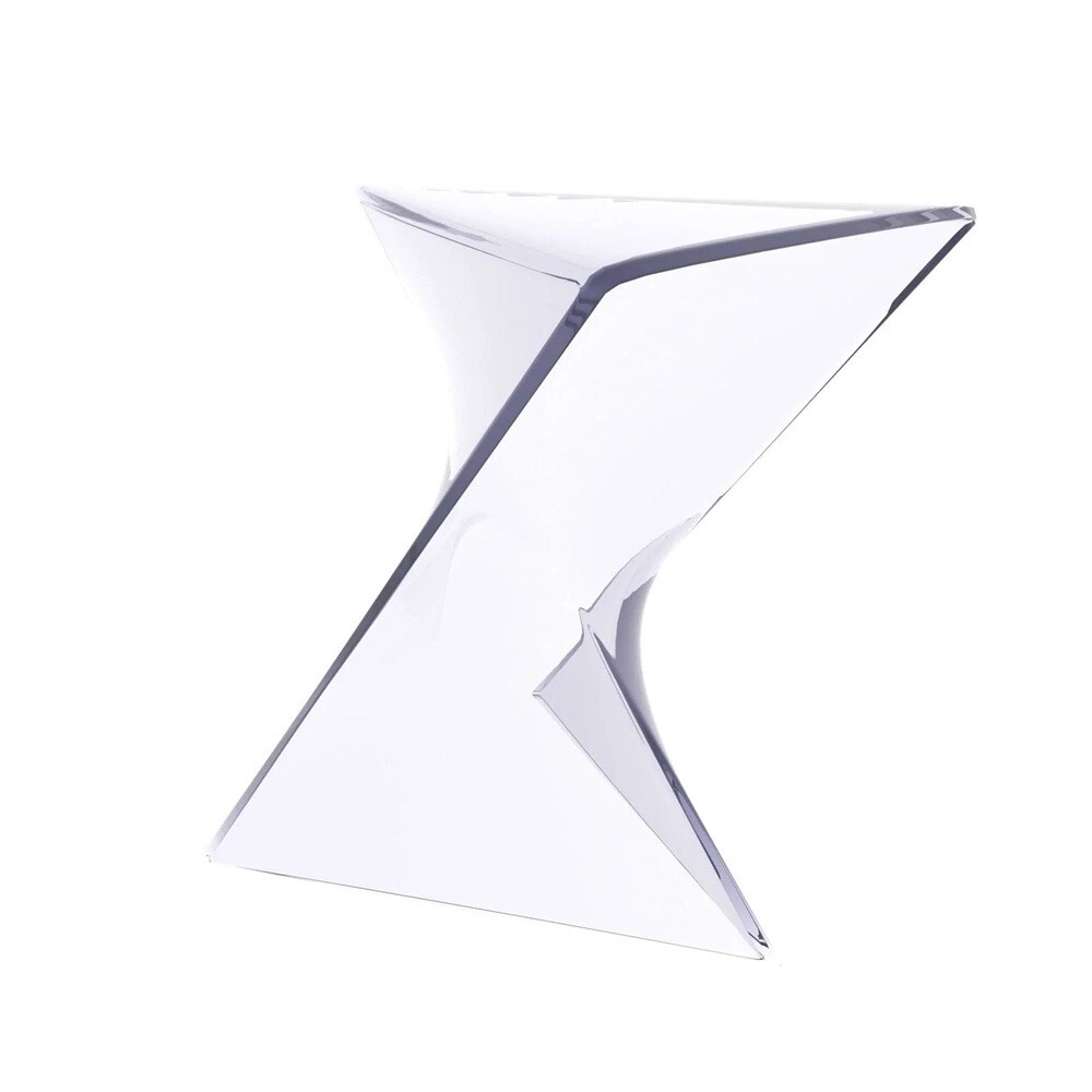 Randolph Triangular Twist End Side Table ABS/PC Plastic – Multiple Colors