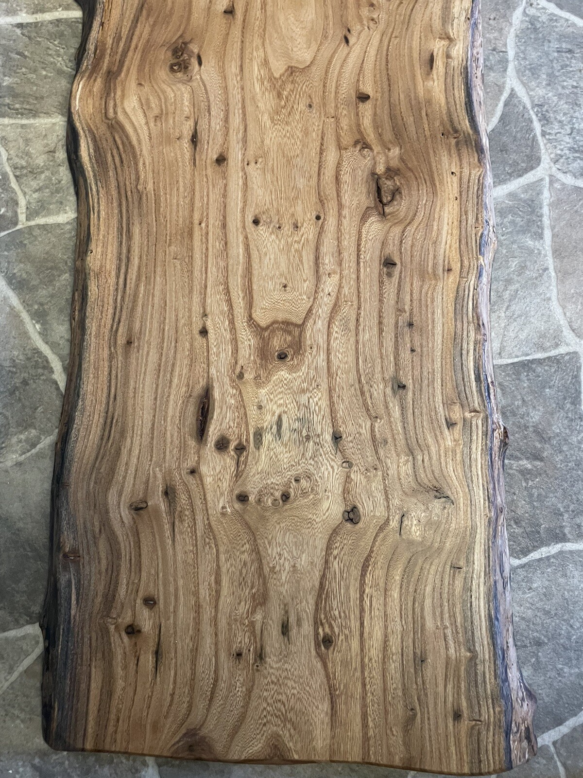 Small Live Edge Elm Table Top 40in X 15in Ready To Mount
