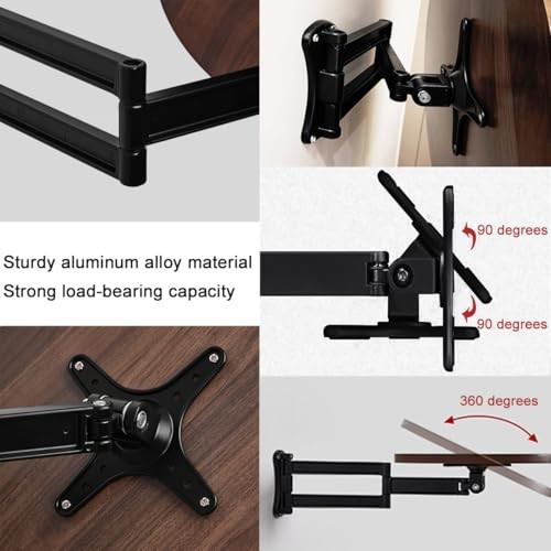 Floating Nightstand Rotatable Brackets,Small Round Side Medium-15.7 in-1pcs