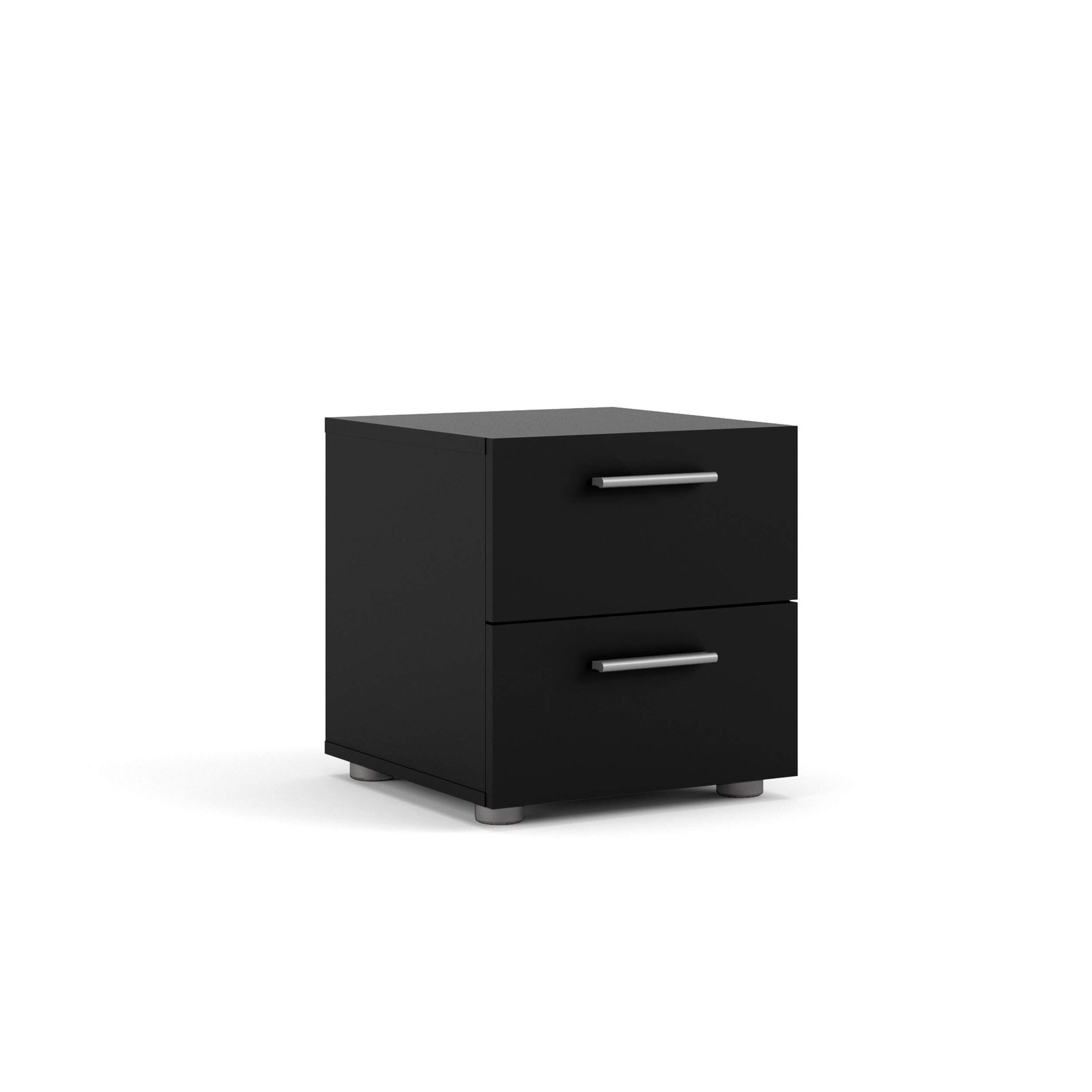 Tvilum, 2 Drawer Nightstand for 15.75 in x 15.85 x 16.65 in, Black