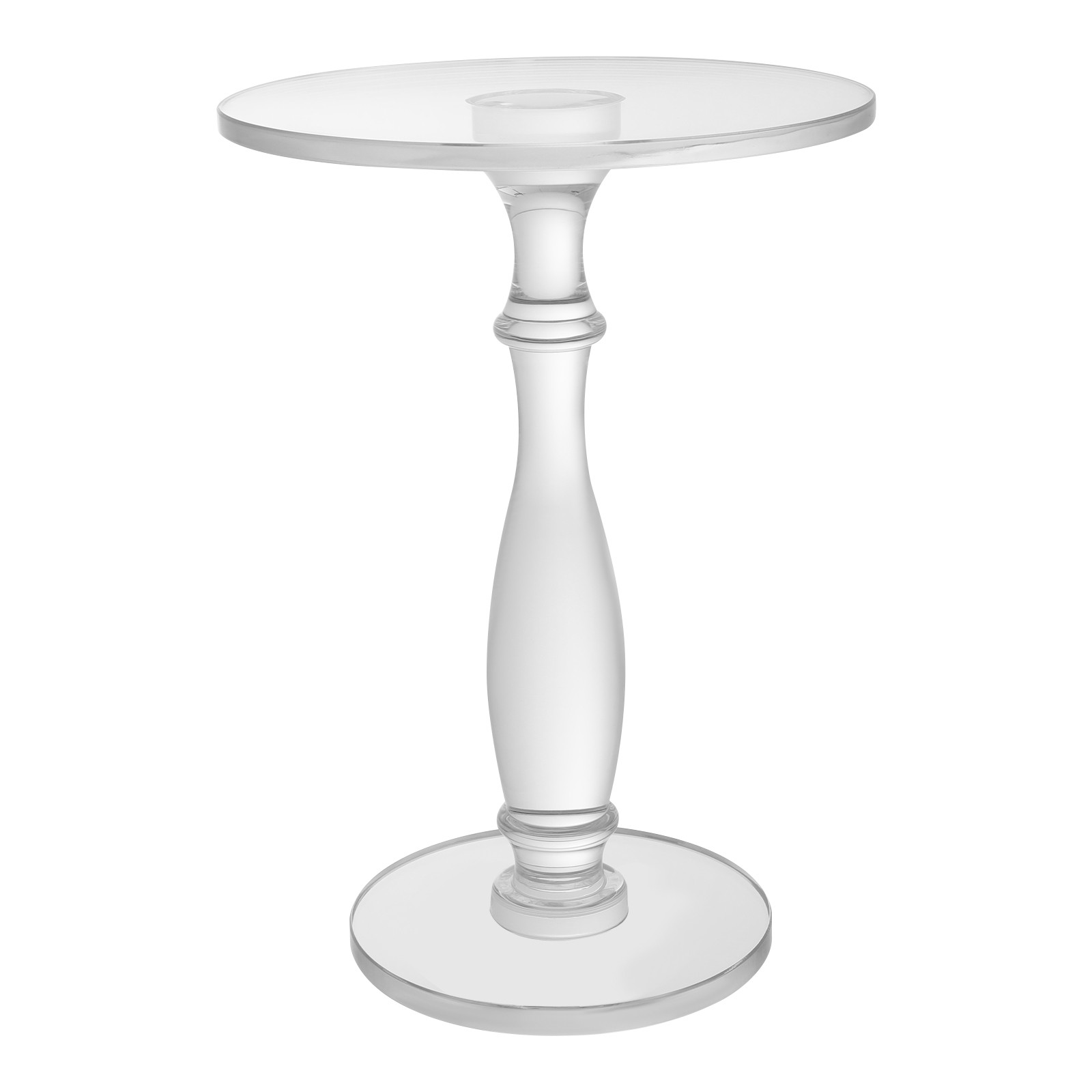 Acrylic Round Side Table 40kg Capacity Coffee Table 19.5 in H Home Sofa Table