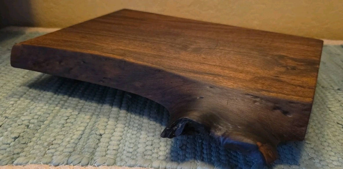 Live Edge Solid Black Walnut table Riser, Handcrafted 11⅜ X 9″ With a 2 Rise