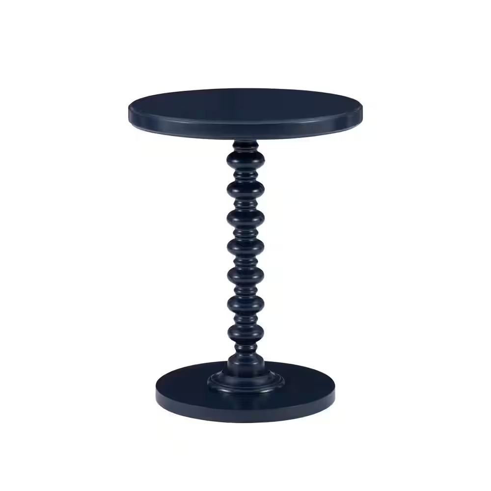 Spencer 17 In. Navy Blue round Wood End Table