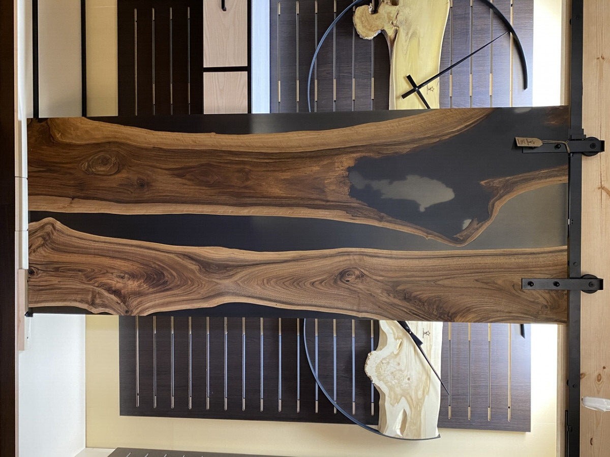 Epoxy Door ,Wood Hanging Door Epoxy Resin Sliding Door Outdoor Door Home Decor