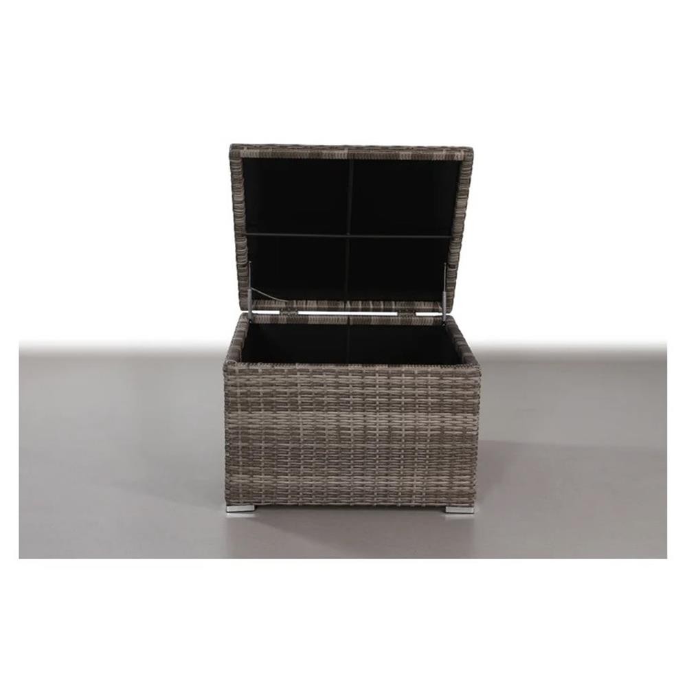 Living Source International 33″W Wicker / Rattan Outdoor Coffee Table in Gray