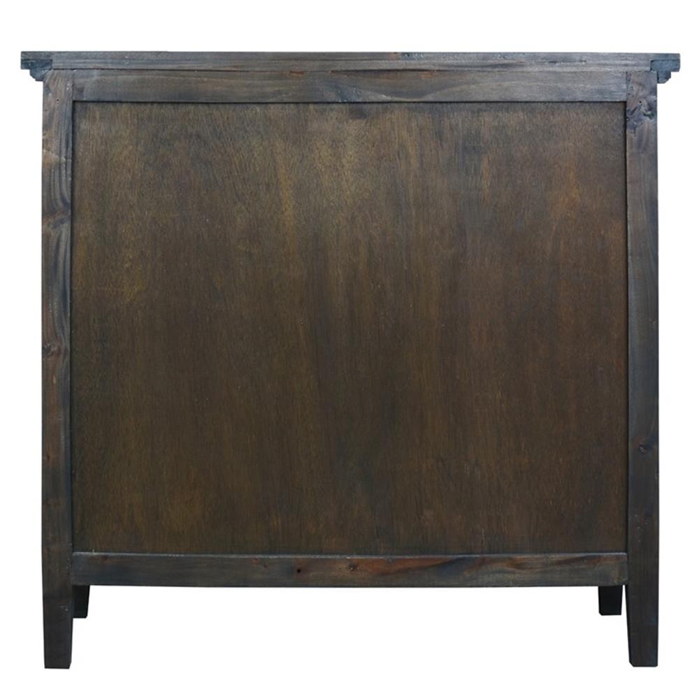 Sunset Trading Cottage Carved 39″ Solid Wood Cabinet in Distressed Brown