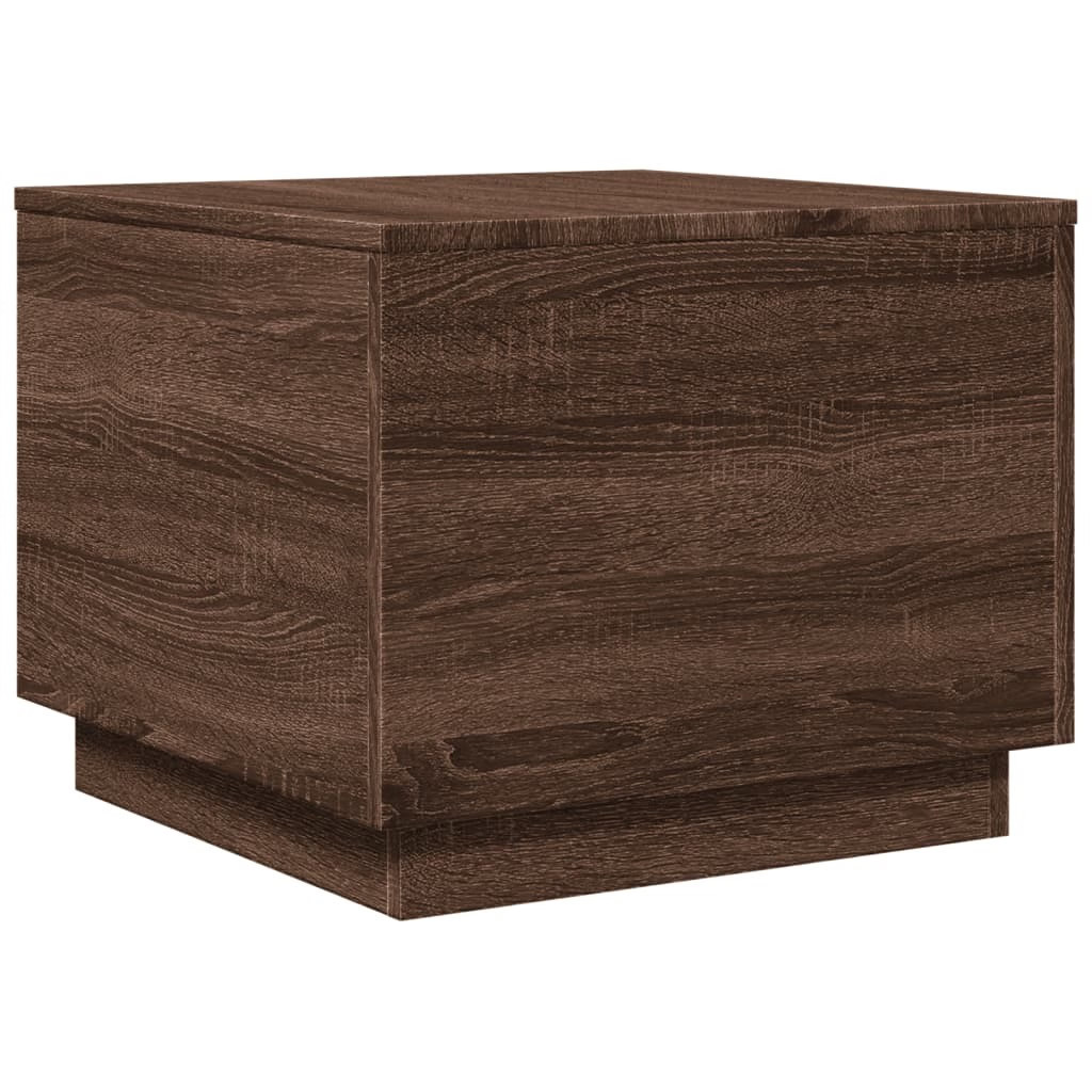 Coffee Table Brown Oak Engineered wood 19.7×19.7×15.7 in