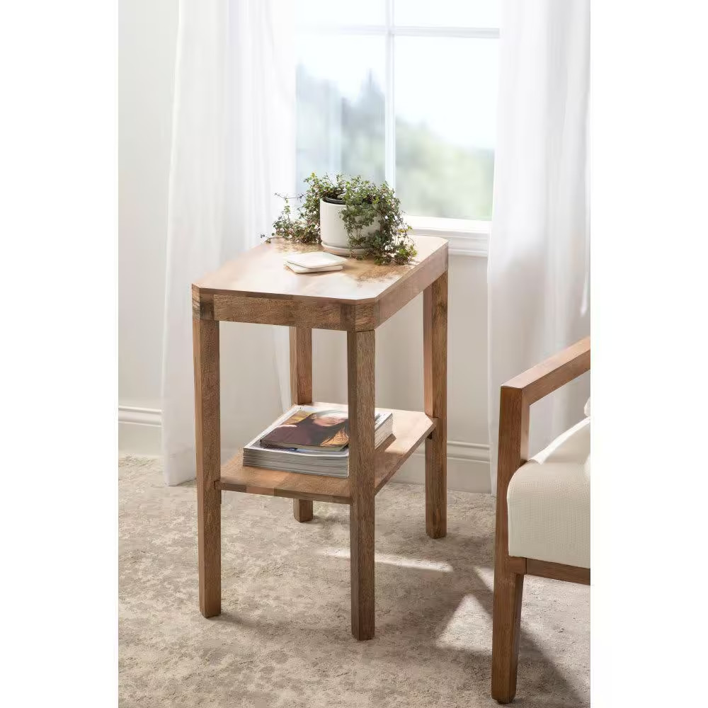 Talcott 22 In. W X 14 In. D X 26 In. H Natural Rectangle Wood End Table