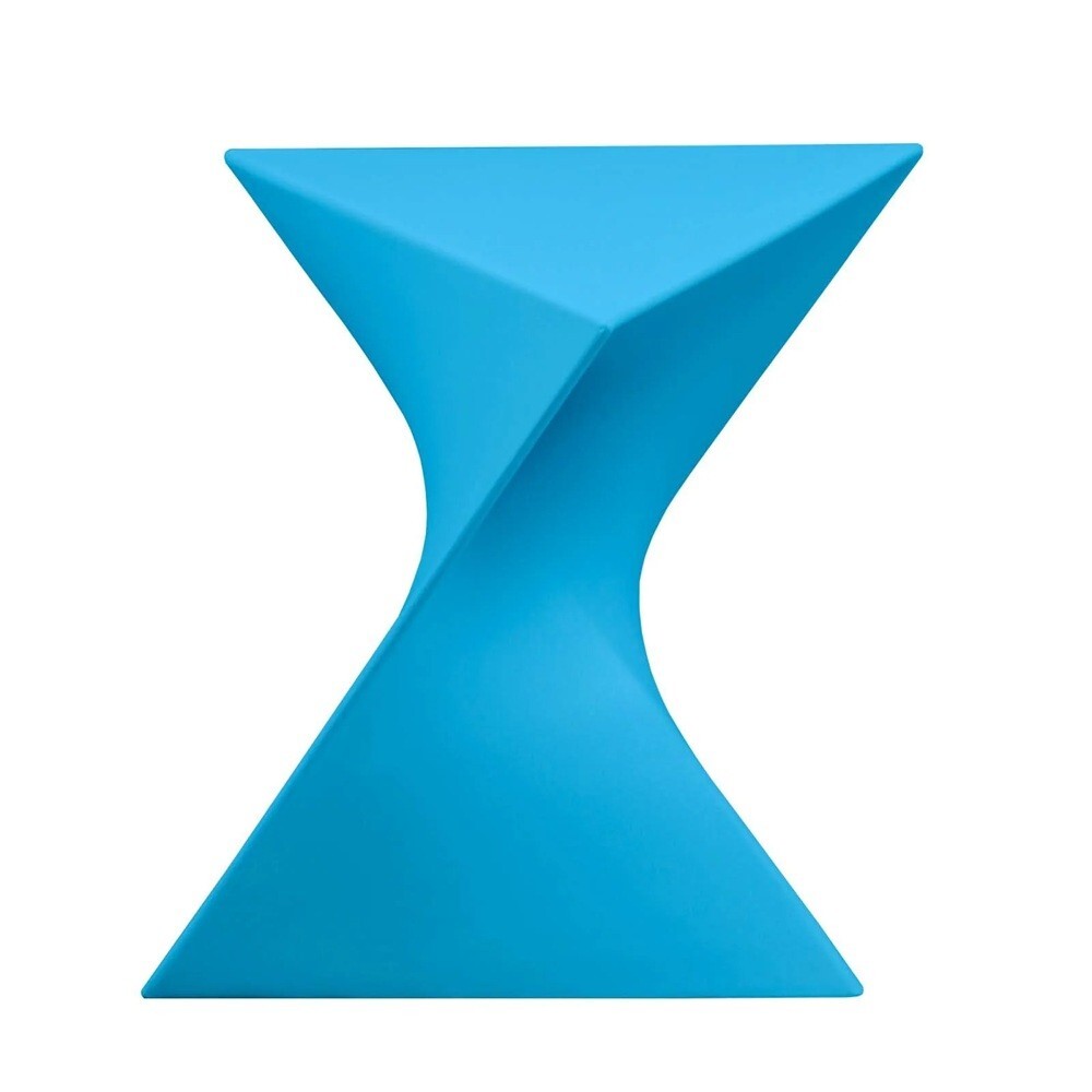 Randolph Triangular Twist End Side Table ABS/PC Plastic – Multiple Colors