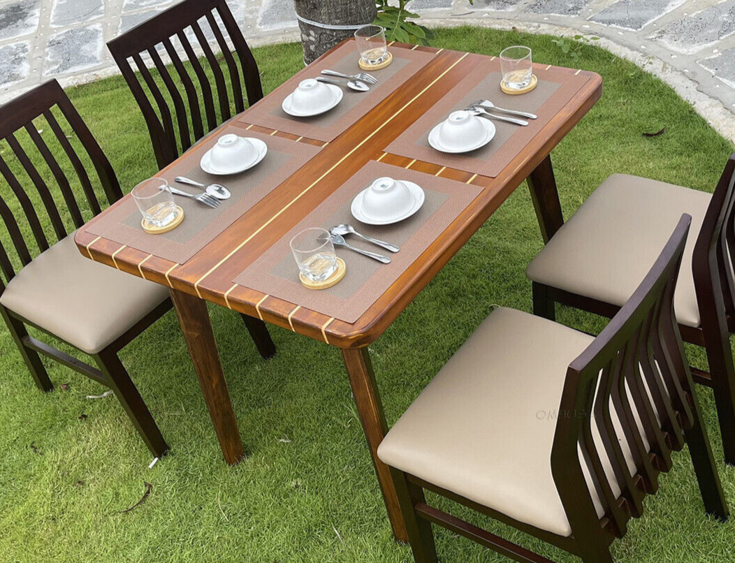 Nautical Dining & Kitchen Table 40″ Cedar Wood Chris Craft Deck Style Furniture