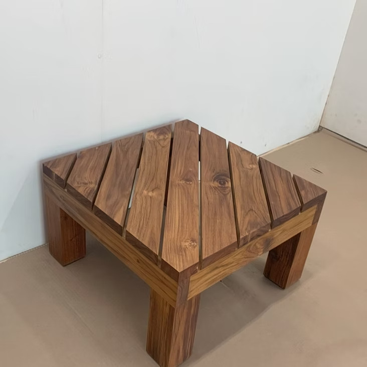 Teak Square Barrel Stand – 24″ x 24″ x 16″