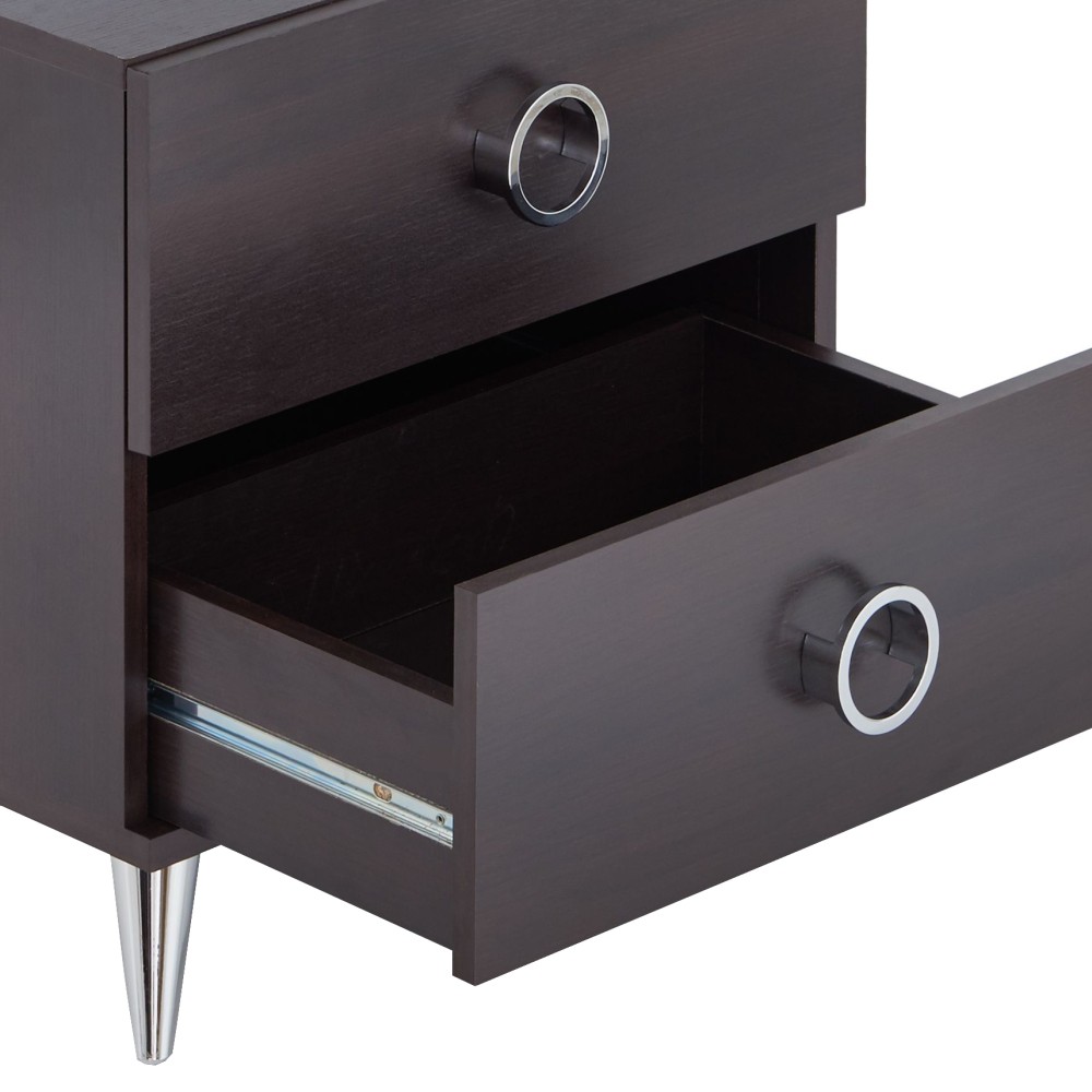 Elms Espresso Finish Accent Table