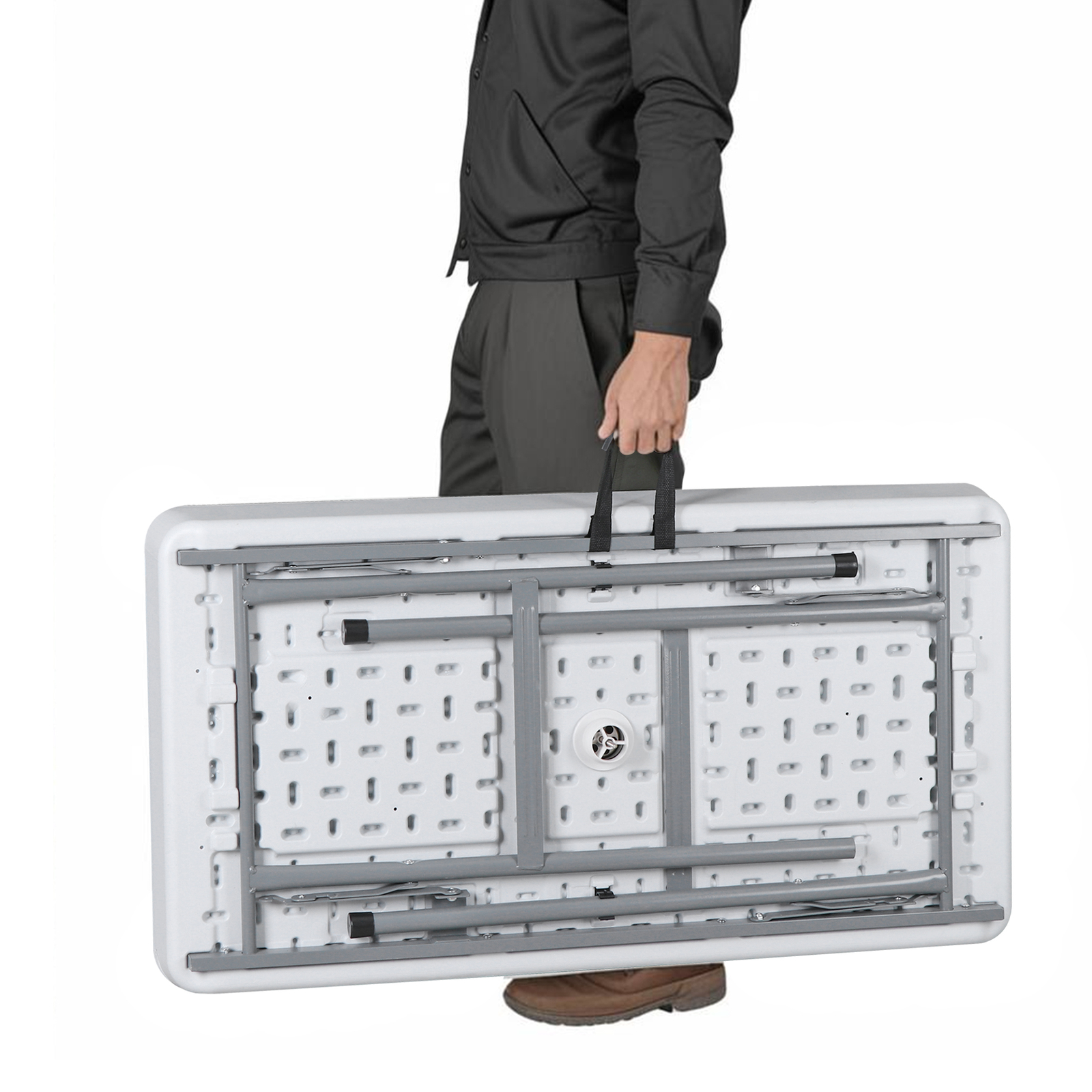 Ice Cooler Table Foldable Outdoor Party Camping Table with Detachable Skirt
