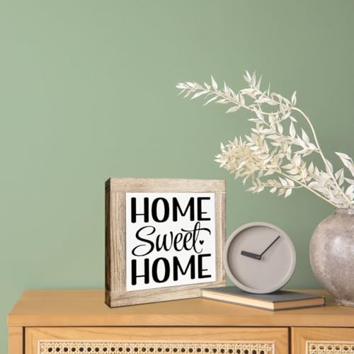 Housewarming Gifts, Home Sweet Home Sign, Front Door Decor, Wooden Box Color12