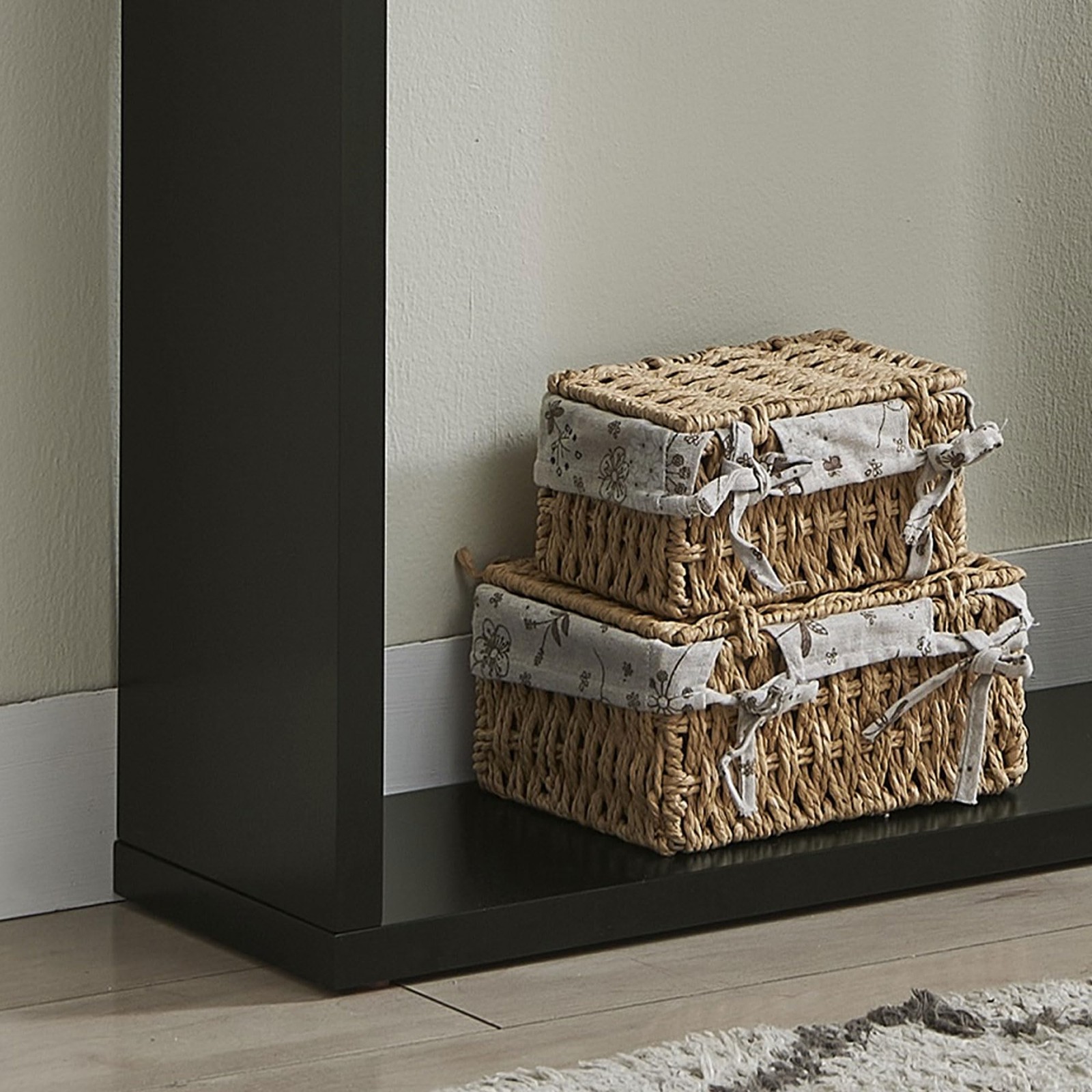 Kings Brand Furniture – Console Table Sofa Table with Storage Shelf, Black Red