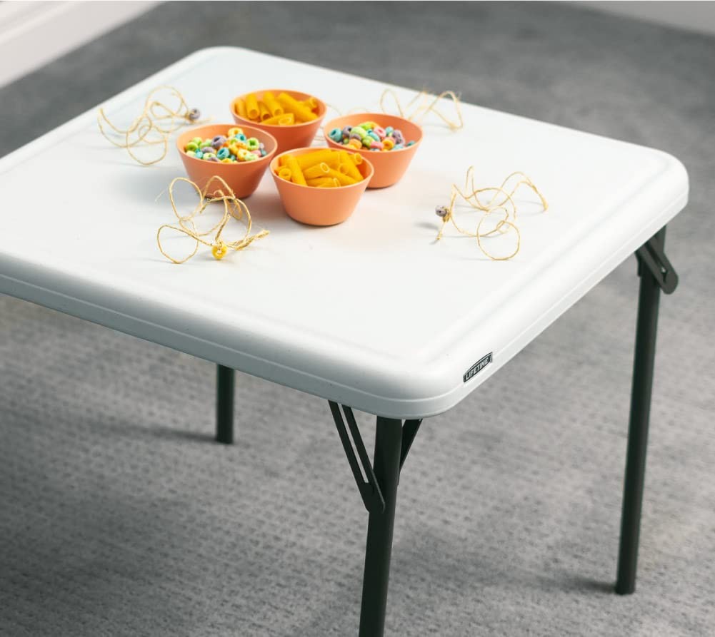 80425 Kids Folding Table, Almond, 24″