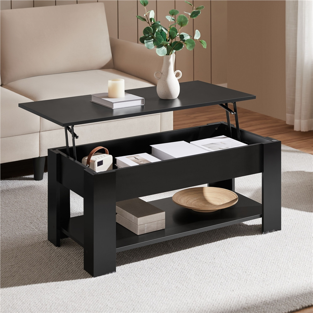 39 in Lift Top Coffee Table with Hidden Compartment & Storage for Living Room
