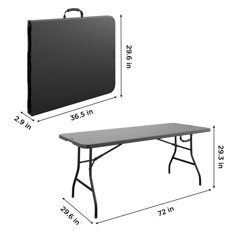 6ft Folding Centerfold Table Heavy Duty Waterproof Resin Ideal Events & Picnics