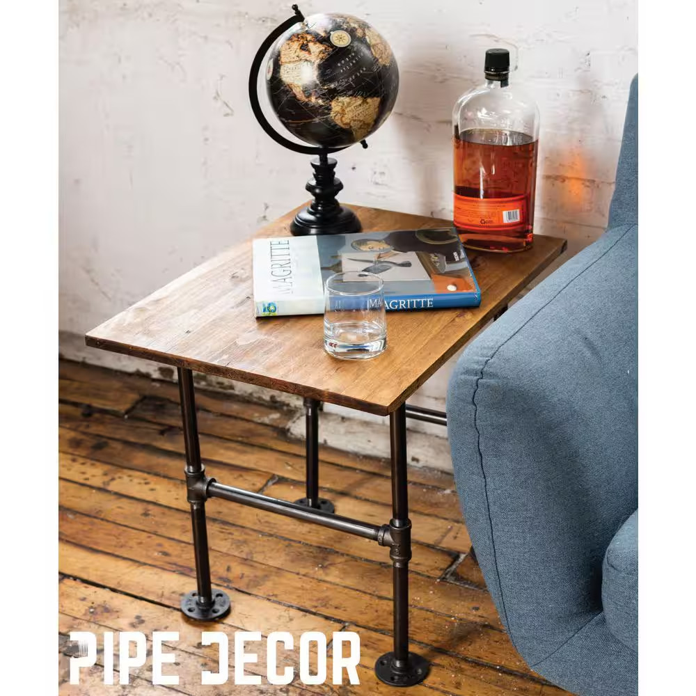 1/2 In. Black Pipe 16.5 In. W X 19.5 In. H “H” Design End Table Leg Kit